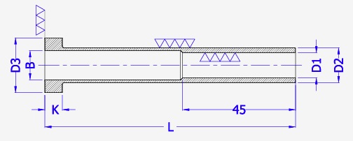 expulsor tubular nitrurado y templado